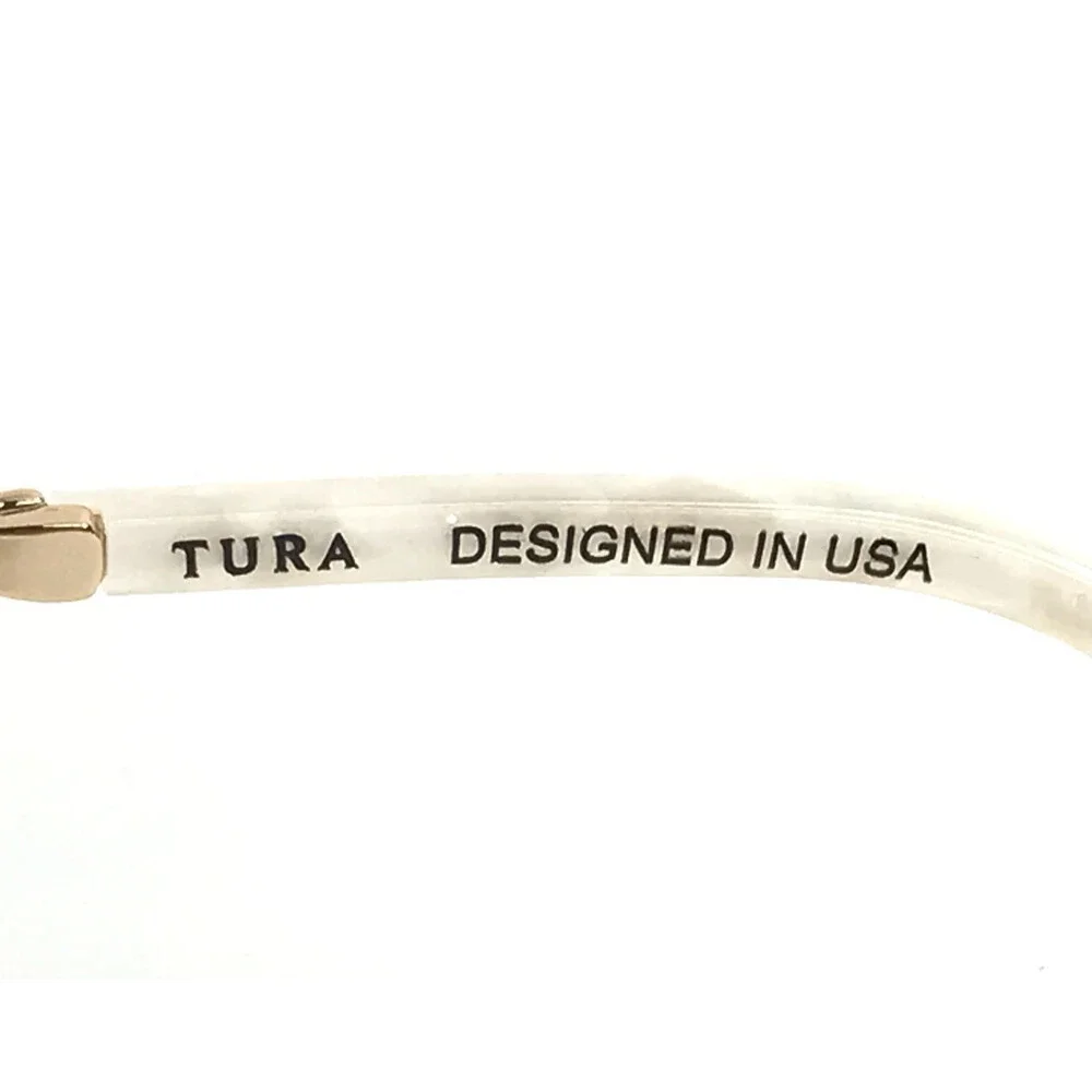 Tura Brilliance Eyeglasses Frames TE272 BLK Black Ivory Gold Crystals 54-16-145